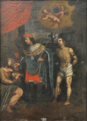«L'onction royale» avec saint Sébastien.