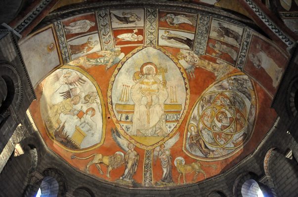 Les peintures murales du cul-de-four de l'abside.
