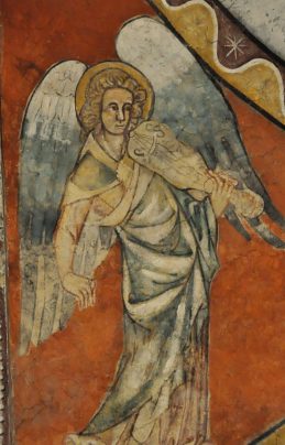 Un ange joueur de violon dans l'abside