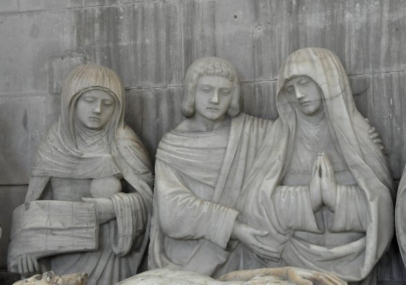 La Vierge et saint Jean, accompagnés d'une sainte femme dans le Sépulcre (avant 1520).