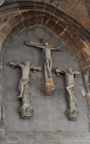 Le Christ en croix entre les deux larrons, milieu du XVIe siècle.