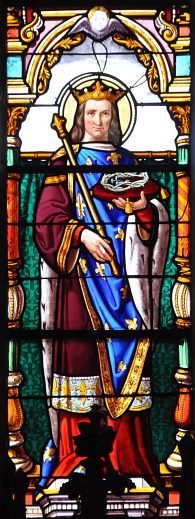 Saint Louis présentant la couronne d'épines.