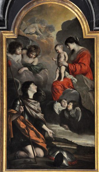 «Saint Michel dédiant ses armes à la Vierge», XVIIe siècle