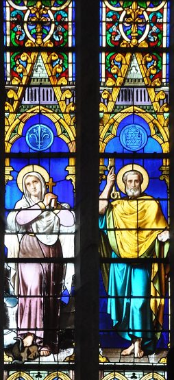 Sainte Marguerite et saint Pierre dans le chœur