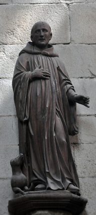 Statue de saint Gilles (XVe siècle) dans le transept