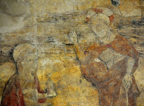 Peinture murale : L'Apparition à Marie-Madeleine, détail.