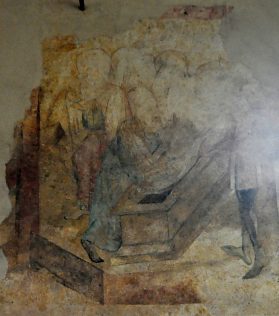 Peinture murale : La Mise au tombeau.