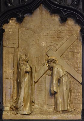 Chemin de croix, station IV : le Christ rencontre sa mère