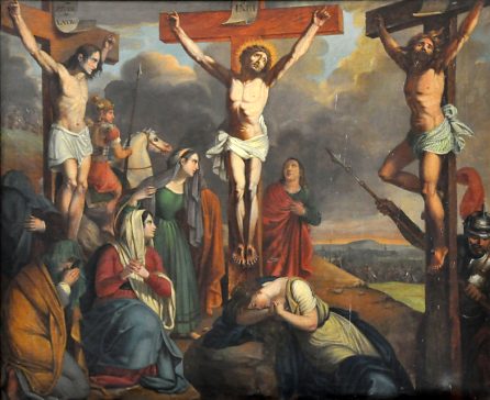 Chemin de croix, station XII : Jésus meurt sur la croix