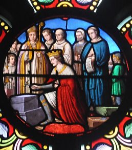 Jean IV pose la première pierre de l'église Notre-Dame de Bonne Nouvelle