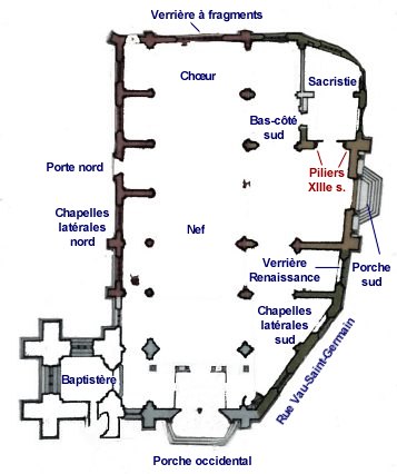 Plan de l'église Saint-Germain