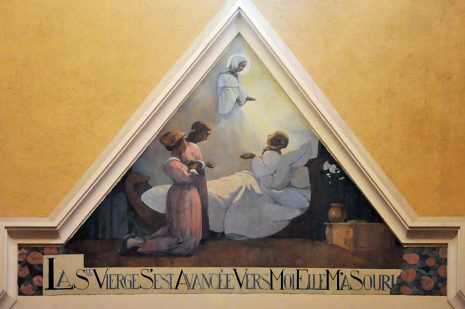 Peinture de Louis Garin sur les pans de la coupole : «La Vierge s'est avancée vers moi. Elle m'a souri»
