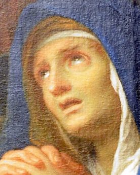 «Descente de croix», détail : le visage de la Vierge