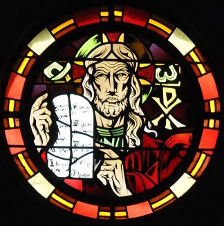 Le Christ montre les tables de la Loi
