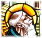 Saint Benoît dans le vitrail de Francis Chigot