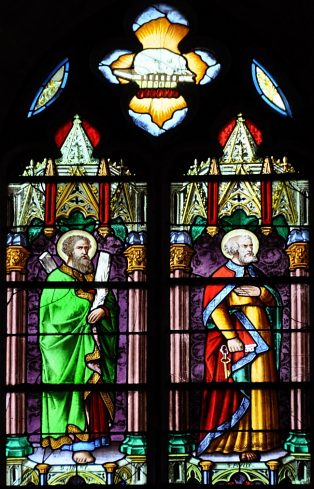 Saint André et saint Pierre dans l'abside