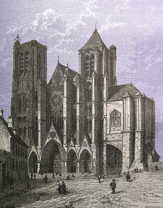 Une illustration du XIXe siècle de la cathédrale de Bourges