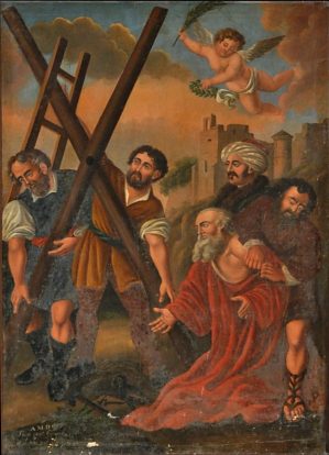 Tableau : «Le martyre de saint André» du peintre Goupillou