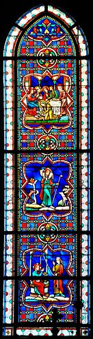 Le vitrail de la chapelle Saint-Antoine de Padoue