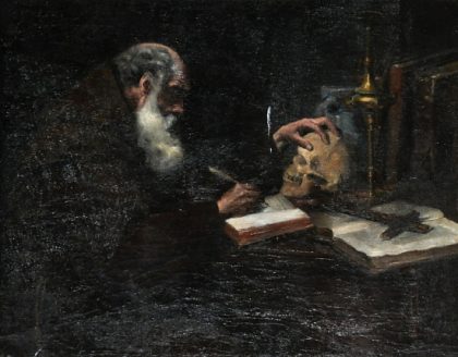 Tableau : «Saint François de Paule écrivant» (auteur inconnu)