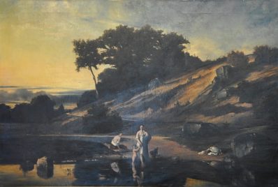 Bain sur les bords de l'Indre de Just Veillat (1813-1866)