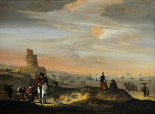 Vue de la plage de Schevingen de Salomon Gillisz Rombouts (vers 1650-avant  1702)