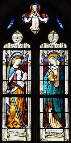 Vitrail Sainte Catherine et sainte Madeleine