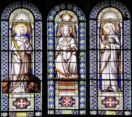 La Vierge entourée de sainte Thècle et de sainte Agnès