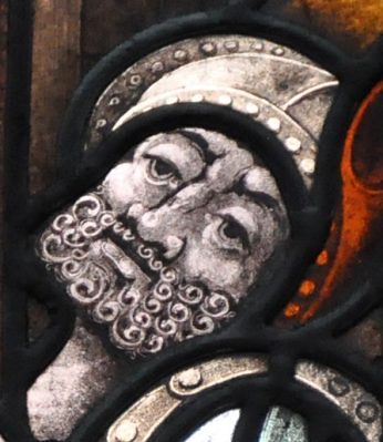 Baie 8 – XVIe siècle : Un soldat et sa belle grisaille