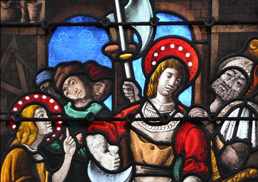 Baie 8 – XVIe siècle : L'arrestation des deux saints, détail