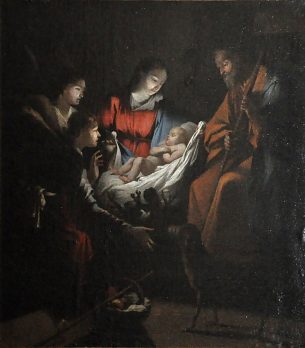 « La Nativité», tableau anonyme.