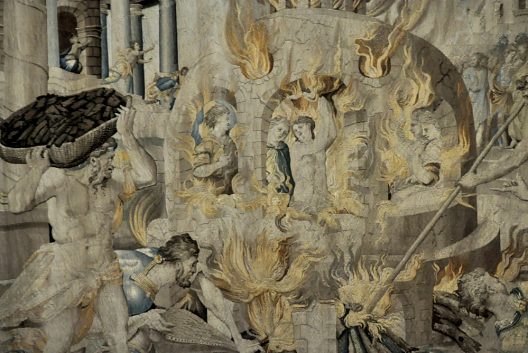 «Le Martyre de saint Mammès», détail central  de la tapisserie (1545).