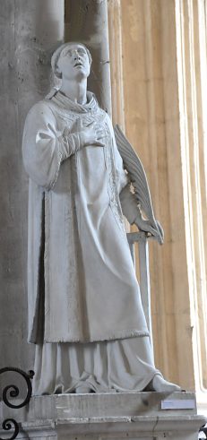 Statue de saint Laurent dans le chœur