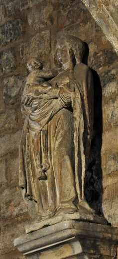 Statue d'une Vierge à l'Enfant, fin du XVe siècle