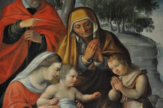 «La Vierge à l'Enfant et Sainte Parenté», début du XVIIe siècle, détail