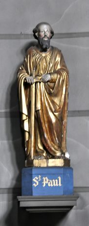 Statue en bois doré de saint Paul