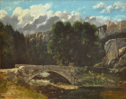 «Le Pont Saint-Sulpice sur l'Areuse, près de Fleurier (Val  de Travers, Suisse), 1873»
