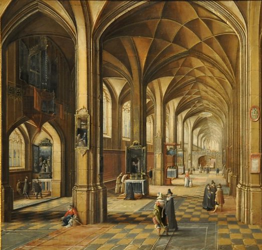 «Intérieur d'église» de Hendrick II van  Steenwyck (vers 1580-1649)