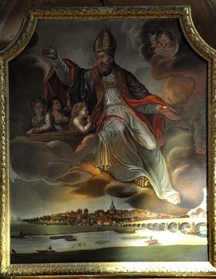 «Saint Nicolas protégeant la Saône et la ville de Gray» «Saint Nicolas protégeant la Saône et la ville de Gray»