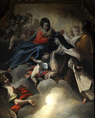 «La Vierge remettant le collier à sainte Thérèse d'Avila» «La Vierge remettant le collier à sainte Thérèse d'Avila»