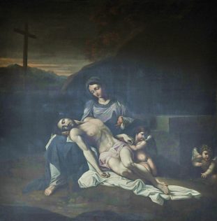 «Vierge de pitié», tableau attribué à Jérôme Maublanc, XVIIe siècle «Vierge de pitié», tableau attribué à Jérôme Maublanc, XVIIe siècle
