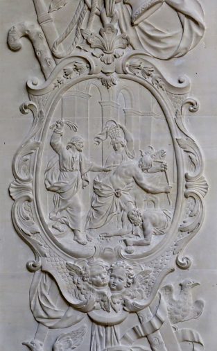 Le Christ chassant les marchands du temple (Nicolas Monthéan  et Jean Voirot, 1708-1709)