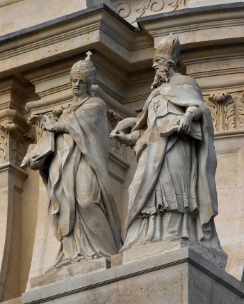 Saint Grégoire le Grand et saint Ambroise par Pierre Lepautre