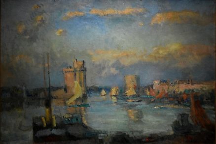 Albert Lebourg (1835-1892) : «Le port de Rochelle», 1900, Huile sur toile