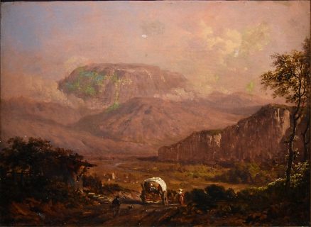 Gustave Joseph Noël (1823-1881) : «Le Mont d'Or près de Lyon», sans date, Huile sur bois