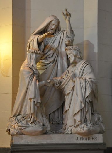 "Le mariage de la Vierge", modèle de James Pradier pour le marbre de l'église de la Madeleine à Paris