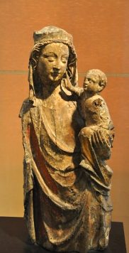 Sculpture d'une Vierge à l'Enfant