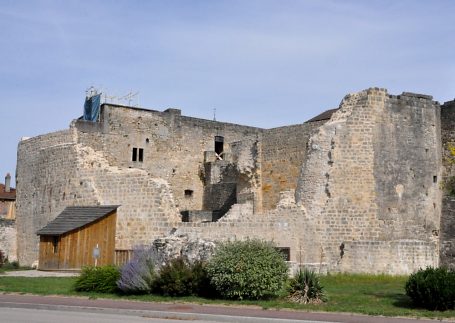 Les ruines du château vues depuis la route