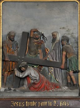 Chemin de croix, station VII : Jésus tombe pour la deuxième fois