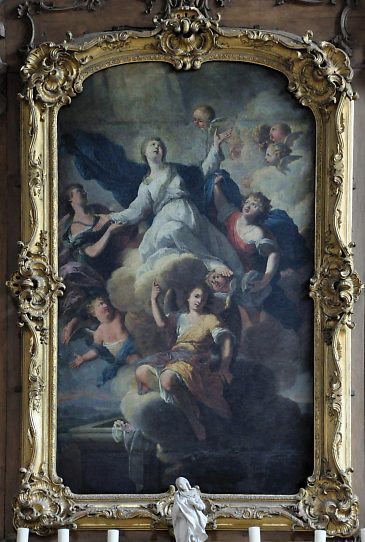 «L'Assomption» de Jean Girardet dans la chapelle absidiale droite.